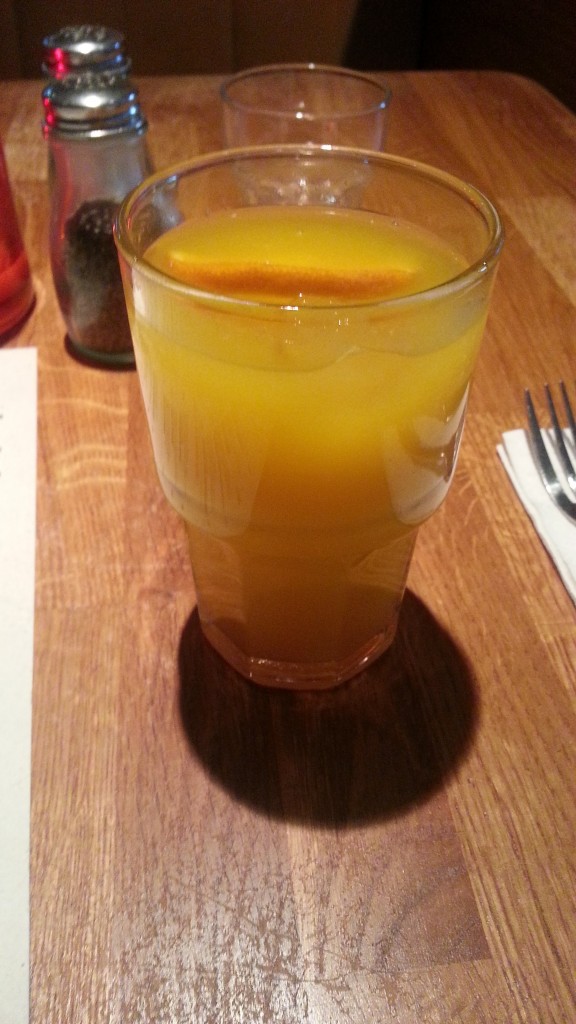 Ponti's Italian Kitchen orange juice oxford circus london