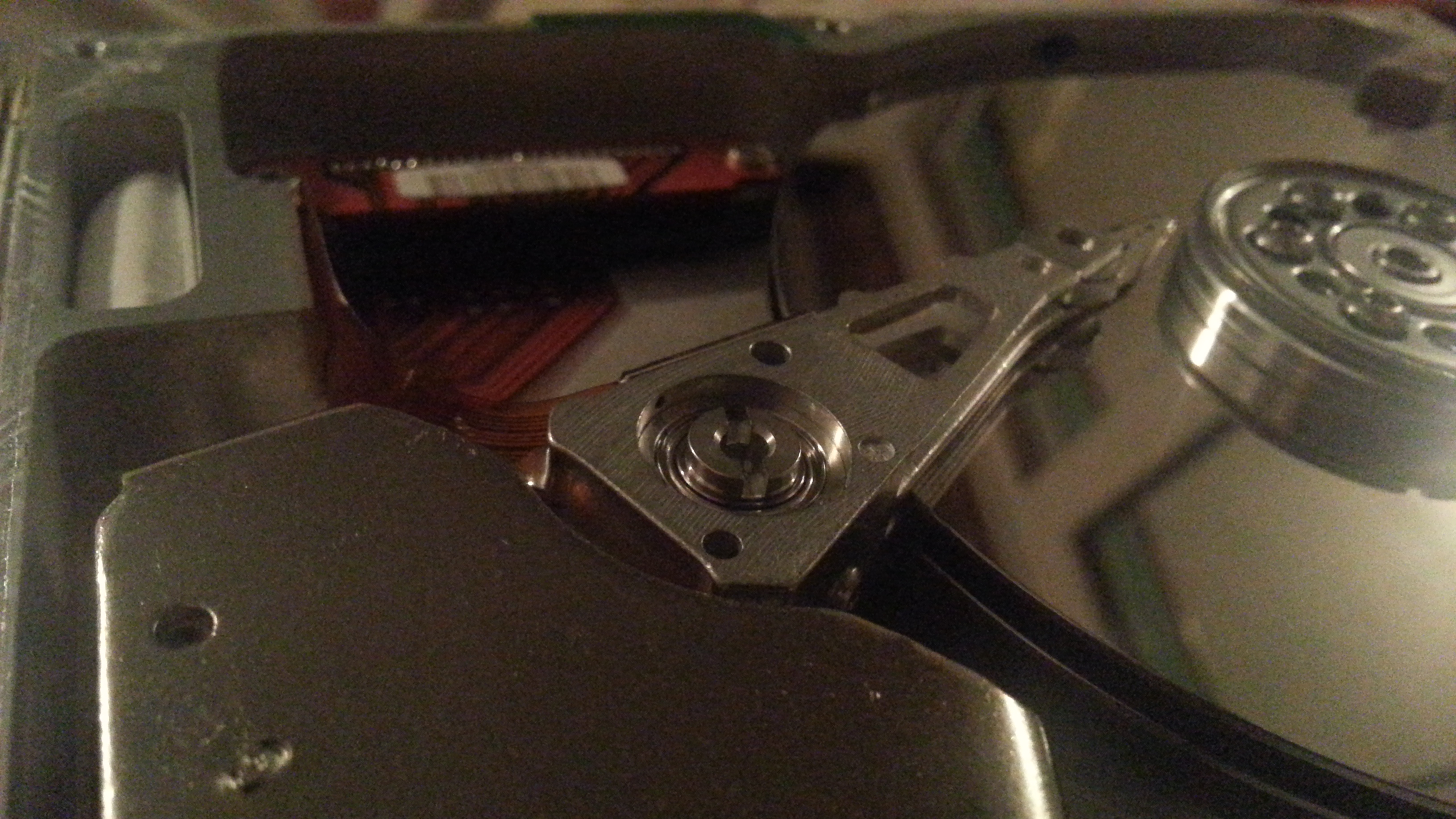 Inside of a 3.5" hard drive