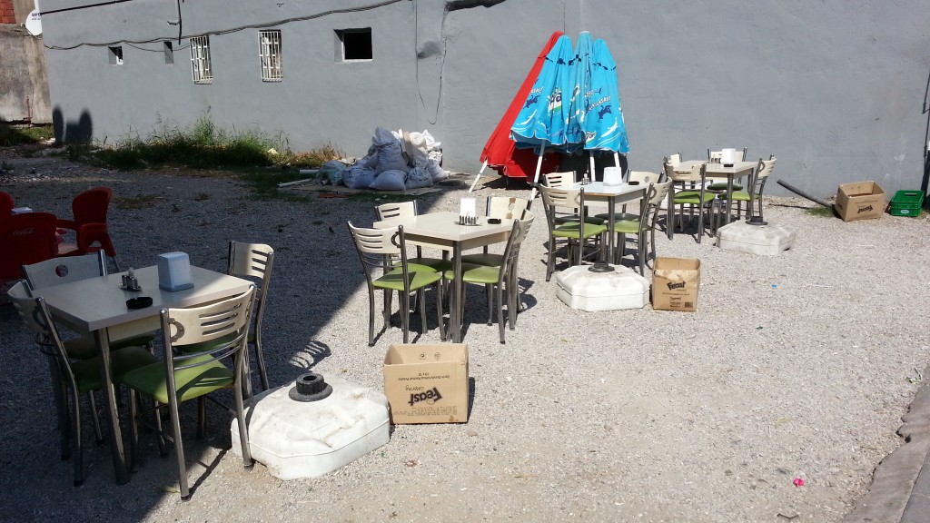 Outdoor seating, Fethiye, Turkey