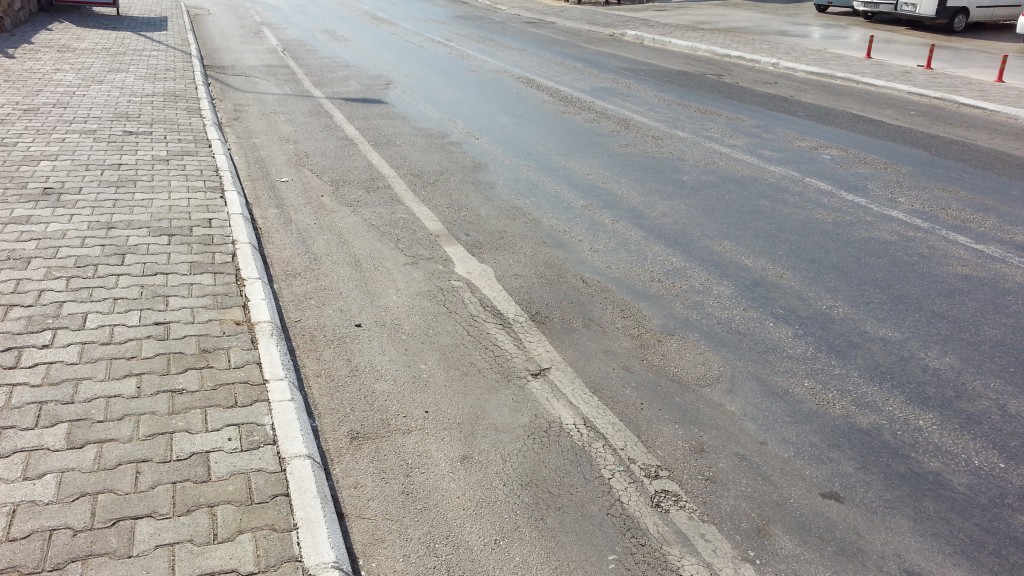 Poor road condition, Hisaronu, Turkey