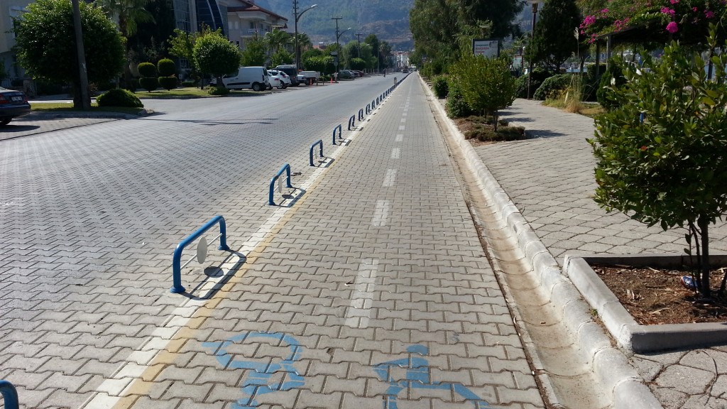 Disabled lane road, Fethiye, Turkey