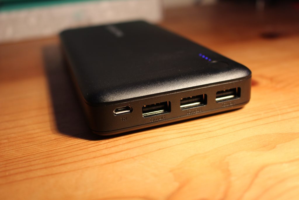 Three USB ports and a microUSB (for charging)
